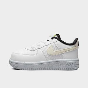 Nike Kids&apos; Toddler Force 1 Crater Next Nature Stretch Lace Casual Shoes in White/White Size 10.0 Leather/Lace - 3224533