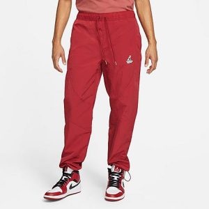 Jordan Men&apos;s Statement Essentials Warmup Pants in Red/Pomegranate Size Medium 100% Nylon - 5774923