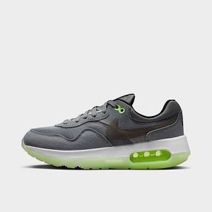 Nike Big Kids&apos; Air Max Motif Casual Shoes in Purple/Smoke Grey Size 7.0 Suede - 3551863