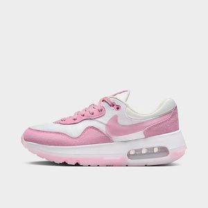 Nike Big Kids&apos; Air Max Motif Casual Shoes in Pink/Summit White Size 7.0 Suede - 3524459