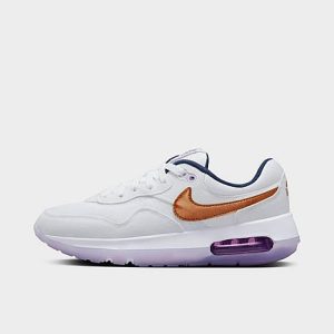Nike Big Kids&apos; Air Max Motif Casual Shoes in White/White Size 7.0 Suede - 3551871