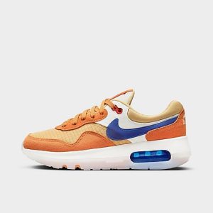 Nike Big Kids&apos; Air Max Motif Casual Shoes in Orange/Sesame Size 7.0 Suede - 3524467