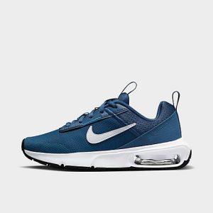 Nike Big Kids&apos; Air Max INTRLK Lite Casual Shoes in Blue/Mystic Navy Size 7.0 Leather - 3214683