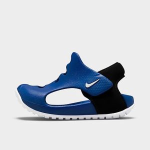 Nike Kids&apos; Toddler Sunray Protect 3 Slide Sandals in Blue/Blue Size 3.0 Leather - 3514580