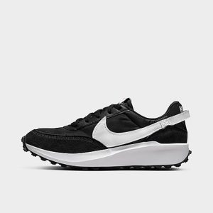 Nike Women&apos;s Waffle Debut Casual Shoes in Black/Black Size 10.5 Nylon/Suede - 3522899