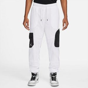 Jordan Men&apos;s 23 Engineered Track Pants in White/White Size Large 100% Nylon - 5774954