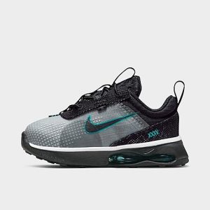 Nike Kids&apos; Toddler Air Max 2021 SE Stretch Lace Casual Shoes in Orange/Wolf Grey Size 6.0 - 3173949