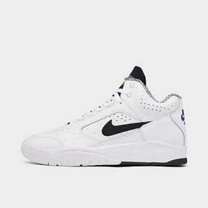 Nike Men&apos;s Air Flight Lite Mid Casual Shoes in White/White Size 13.0 Leather - 3074726