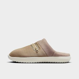 Nike Men&apos;s Burrow Slippers in Beige/Khaki Size 13.0 Fleece - 3551309