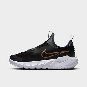 Nike Big Kids&apos; Flex Runner 2 Running Shoes in Black/Black Size 7.0 Leather - 3551903