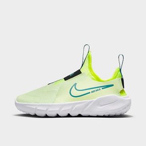 Nike Little Kids&apos; Flex Runner 2 Running Shoes in Black/Barely Volt Size 13.0 Leather - 3555020