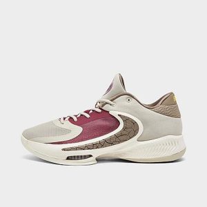 Nike Zoom Freak 4 Basketball Shoes in Red/Beige/Light Bone Size 9.0 - 3174609