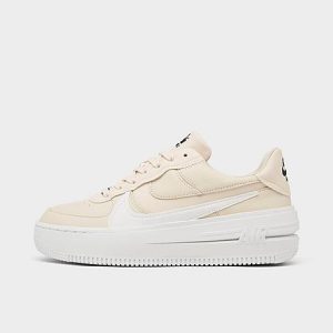 Nike Women&apos;s Air Force 1 PLT. AF. ORM Casual Shoes in Off-White/Fossil Size 10.0 Leather - 3157403