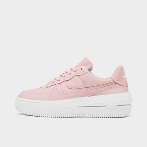 Nike Women&apos;s Air Force 1 PLT. AF. ORM Casual Shoes in Pink/Pink Oxford Size 12.0 Leather - 3220954