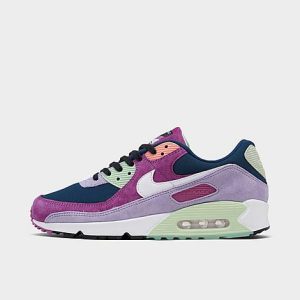 Nike Men&apos;s Air Max 90 NRG Casual Shoes in Purple/Light Bordeaux Size 10.5 Suede - 3148991