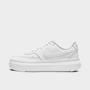 Nike Women&apos;s Court Vision Alta Casual Shoes in White/White Size 9.0 Leather - 3037520