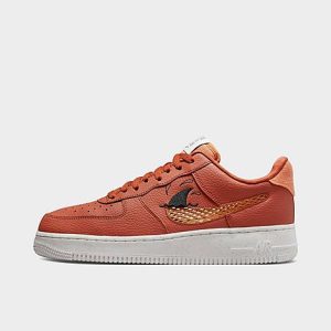 Nike Men&apos;s Air Force 1 &apos;07 LV8 Sun Club Casual Sneakers in Orange/Burnt Sunrise Size 7.0 Leather - 3211958