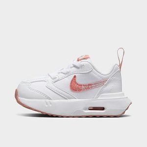 Nike Girls&apos; Toddler Air Max Dawn SE Stretch Lace Casual Shoes in White/White Size 10.0 Leather/Lace - 3214510