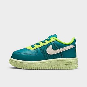 Nike Kids&apos; Toddler Force 1 Crater NN Casual Shoes in Green/Bright Spruce Size 10.0 Leather - 3554119