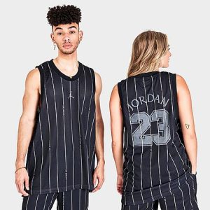 Jordan Essentials All-Over Print Basketball Jersey in Black/Black Size 3XL 100% Polyester/Jersey - 5798898
