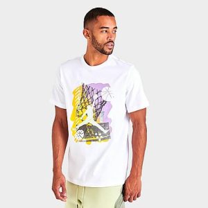 Jordan Men&apos;s Brand Collage Graphic T-Shirt in White/White Size 2XL 100% Cotton - 5798407