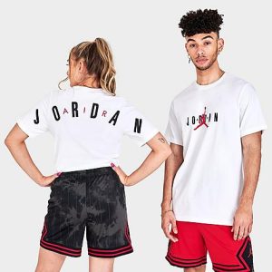 Jordan Air Graphic Print Short-Sleeve T-Shirt in White/White Size 3XL 100% Cotton - 5798359