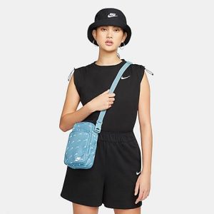 Nike Heritage Swoosh Wave Crossbody Bag in Blue/Worn Blue 100% Polyester/Fiber - 8204651