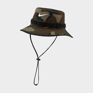 Nike Boonie Camo Bucket Hat in Camo/Green/Medium Olive Size S/M 100% Polyester - 8098639