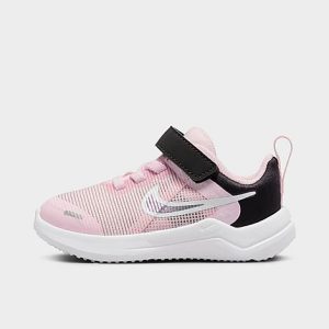 Nike Girls&apos; Toddler Downshifter 12 Next Nature Stretch Lace Casual Shoes in Pink/Pink Foam Size 10.0 - 3214409