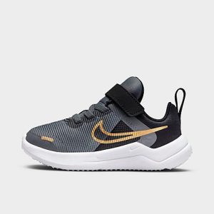 Nike Kids&apos; Toddler Downshifter 12 Next Nature Stretch Lace Casual Shoes in Grey/Cool Grey Size 5.0 - 3525018