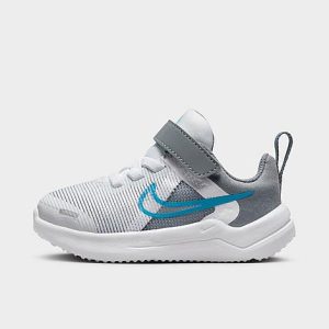 Nike Kids&apos; Toddler Downshifter 12 Next Nature Stretch Lace Casual Shoes in White/Grey/White Size 4.0 - 3525008