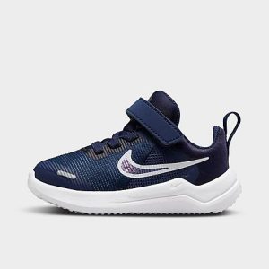 Nike Kids&apos; Toddler Downshifter 12 Next Nature Stretch Lace Casual Shoes in Blue/Midnight Navy Size 8.0 - 3514592