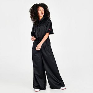 Jordan Women&apos;s (Her)itage Flight Suit in Black/Black Size XS 100% Polyester/Fiber - 5773270