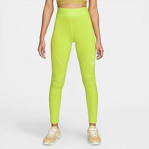 Nike Women&apos;s Air High-Waisted Leggings in Yellow/Atomic Green Size XS Cotton/Polyester/Spandex - 5855004