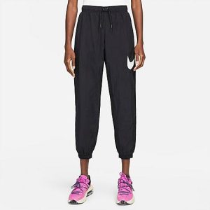 Nike Women&apos;s Sportswear Essential Mid Rise Pants in Black/Black Size XL Nylon/Polyester/Fiber - 5776937