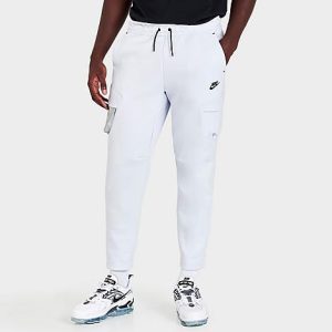 Nike Men&apos;s Sportswear Tech Fleece Cargo Utility Pants in White/White Size 2XL Cotton/Polyester/Fleece - 5796933