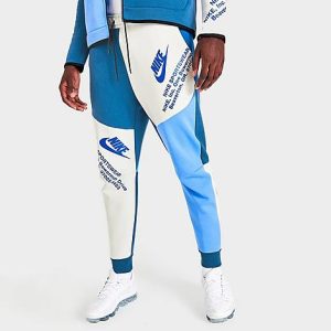 Nike Men&apos;s Sportswear Tech Fleece GX Jogger Pants in Blue/Light Bone Size Medium Cotton/Polyester/Fleece - 5821888