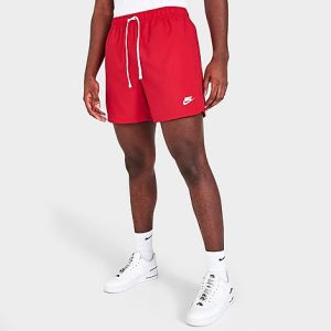 Nike Men&apos;s Sportswear Sport Essentials Lined Flow Shorts in Red/University Red Size 2XL 100% Polyester - 5775189