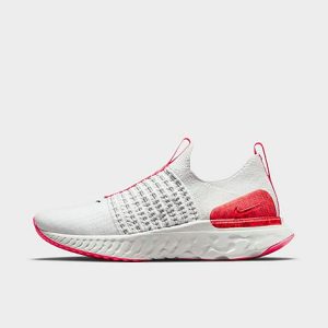 Nike Women&apos;s React Phantom Run Flyknit 2 Running Shoes in White/Platinum Tint Size 9.0 - 3109269