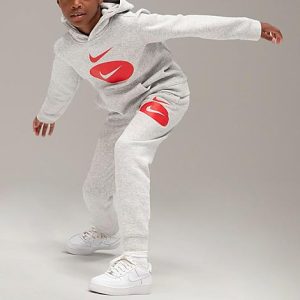 Nike Boys&apos; Sportswear Swoosh Pack Jogger Pants in Grey/Grey Size XL Cotton/Polyester/Fleece - 5775550