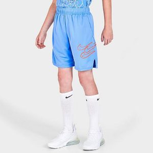 Nike Boys&apos; Dri-FIT Triple Futura Training Shorts in Blue/University Blue Size XL 100% Polyester/Knit - 5797414