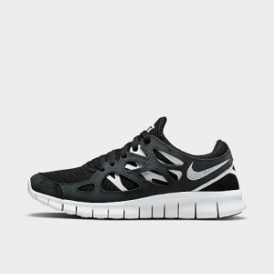 Nike Women&apos;s Free Run 2 Running Shoes in Black/Black Size 6.0 Leather - 3147217