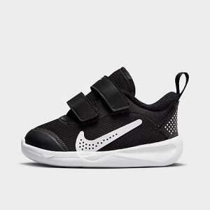 Nike Kids&apos; Toddler Omni Multi-Court Hook-and-Loop Basketball Shoes in Black/Black Size 10.0 - 3525105
