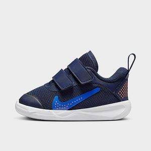 Nike Kids&apos; Toddler Omni Multi-Court Hook-and-Loop Basketball Shoes in Blue/Midnight Navy Size 10.0 - 3525114