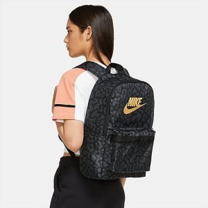 Nike Heritage Leopard Print Backpack in Black/Black 100% Polyester - 8205222