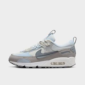 Nike Women&apos;s Air Max 90 Futura Casual Shoes in Grey/Summit White Size 10.0 Suede - 3178016