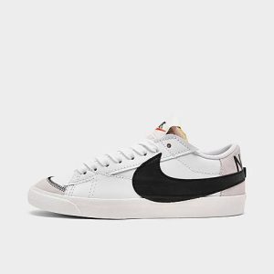 Nike Blazer Low &apos;77 Jumbo Swoosh Casual Shoes in White/White Size 12.5 Leather/Suede - 3171505