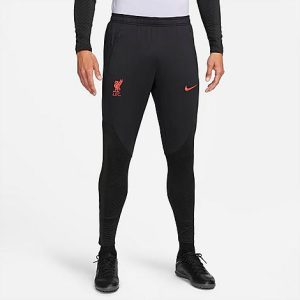 Nike Men&apos;s Liverpool FC Strike Dri-FIT Knit Soccer Pants in Black/Black Size 2XL Polyester/Spandex/Knit - 5890835