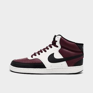 Nike Men&apos;s Court Vision Mid Next Nature Casual Shoes in Red/Dark Beetroot Size 13.0 - 3220435