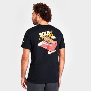 Nike Men&apos;s Sportswear Sole Food Graphic T-Shirt in Black/Black Size 2XL 100% Cotton - 5777038